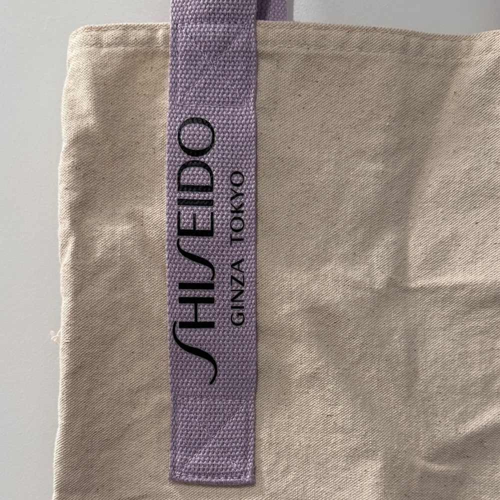 SHISEIDO Limited Edition Purple Pastel Canvas Shoulder Bag - Picture 4 of 4